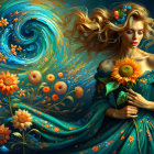 Tranquil Lake Landscape with Lush Trees and Cottages