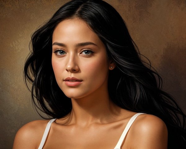 Close-Up Portrait of a Confident Young Woman