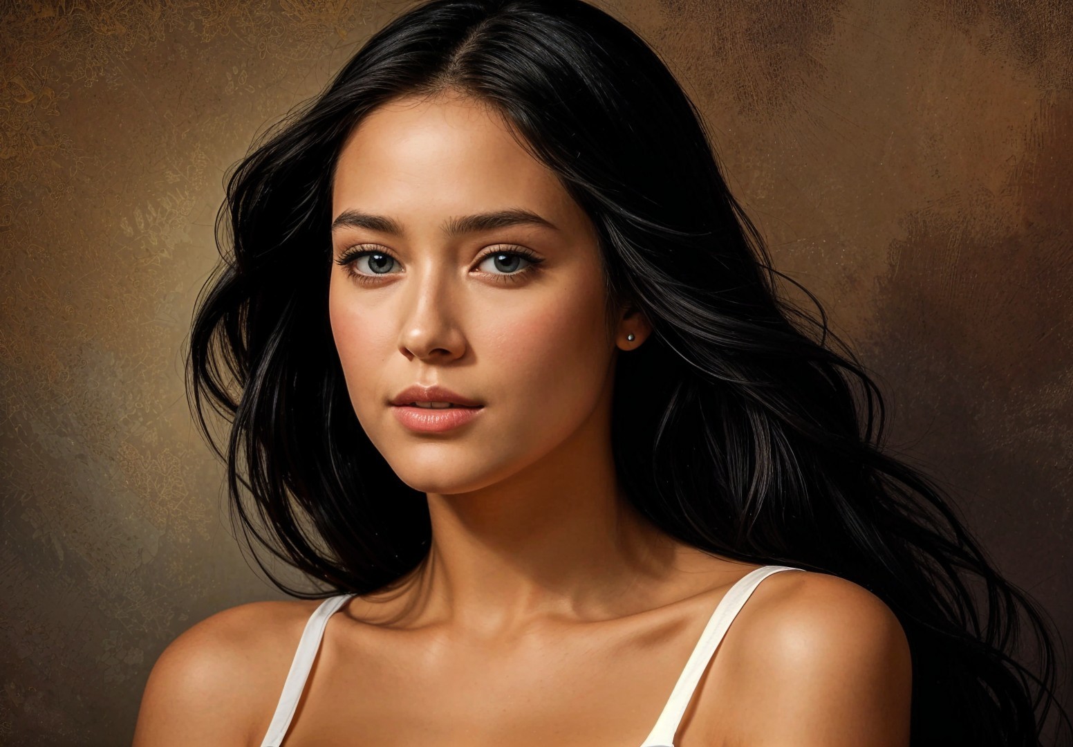 Close-Up Portrait of a Confident Young Woman
