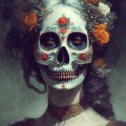 Vibrant Sugar Skull Makeup for Día de los Muertos