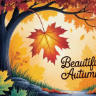 Vibrant Whimsical Landscape with Colorful Tree and City