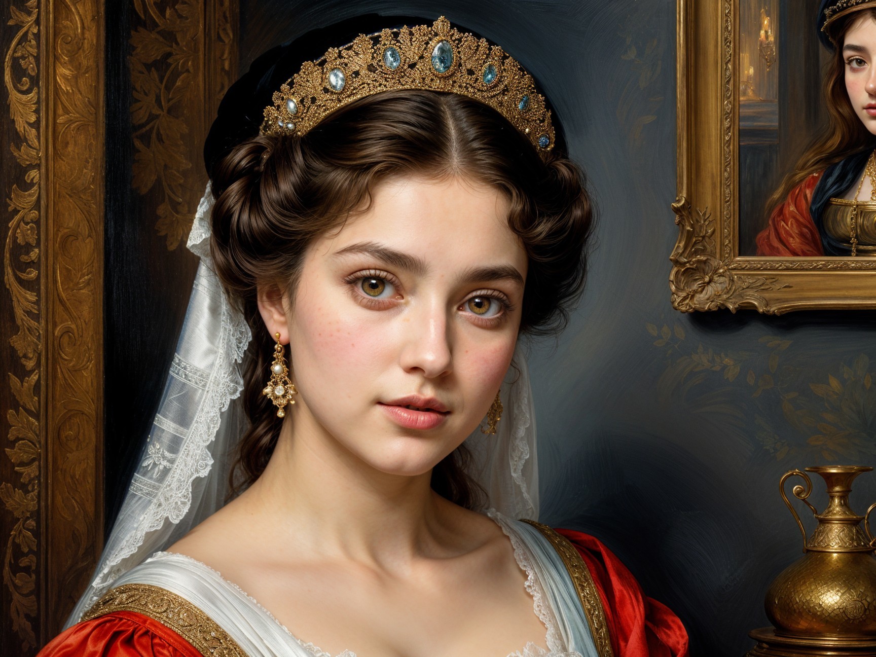 Portrait of a Young Woman in Historical Attire