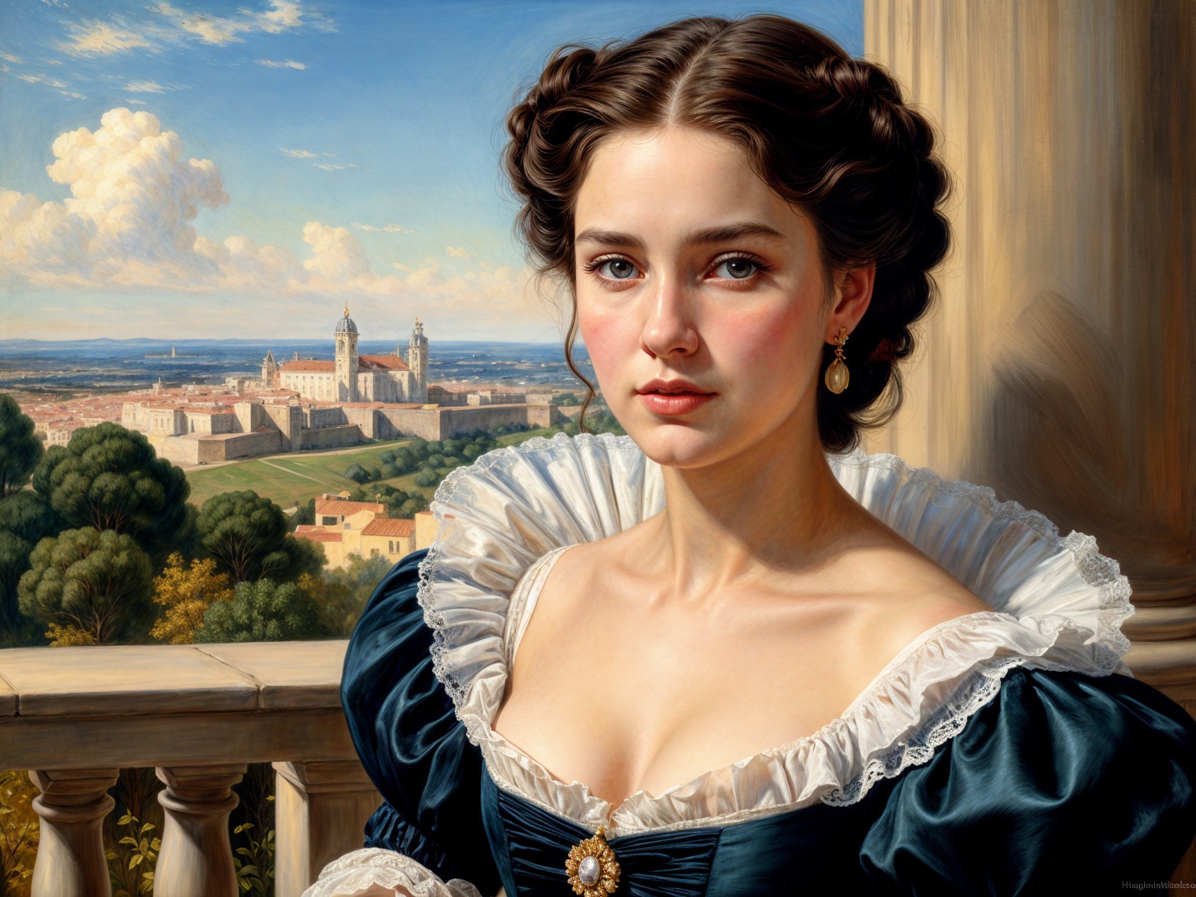 Portrait of a Young Woman in Historical Dress