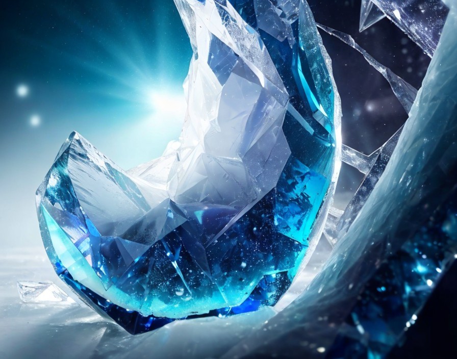 Luminous Crystal Structure Against Ice and Starlight