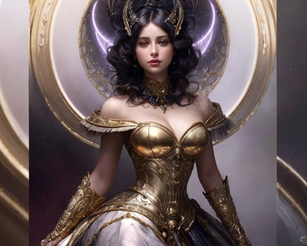 Digital Portrait of Woman in Fantasy Costume