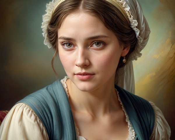 Portrait of a Young Woman with Soft Features