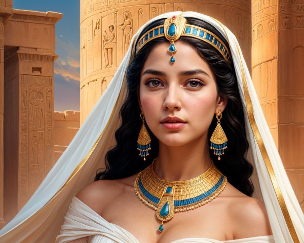 Young Woman Depicting Ancient Egyptian Royalty