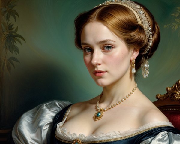 Elegant Portrait of a Young Woman with Accessories