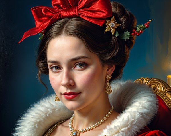 Young Woman in Elegant Dress with Cozy Candlelight