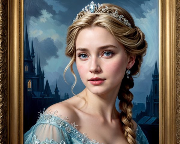 Portrait of a Young Woman in a Fairy Tale Setting