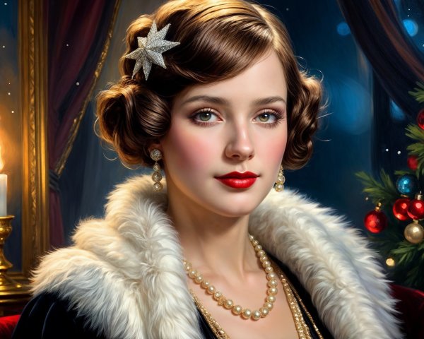 1920s Glamorous Woman with Elegant Accessories