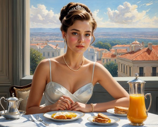 Elegant Breakfast Setting with Scenic View