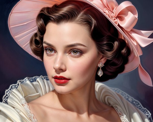 Vintage-Inspired Elegance of a Young Woman