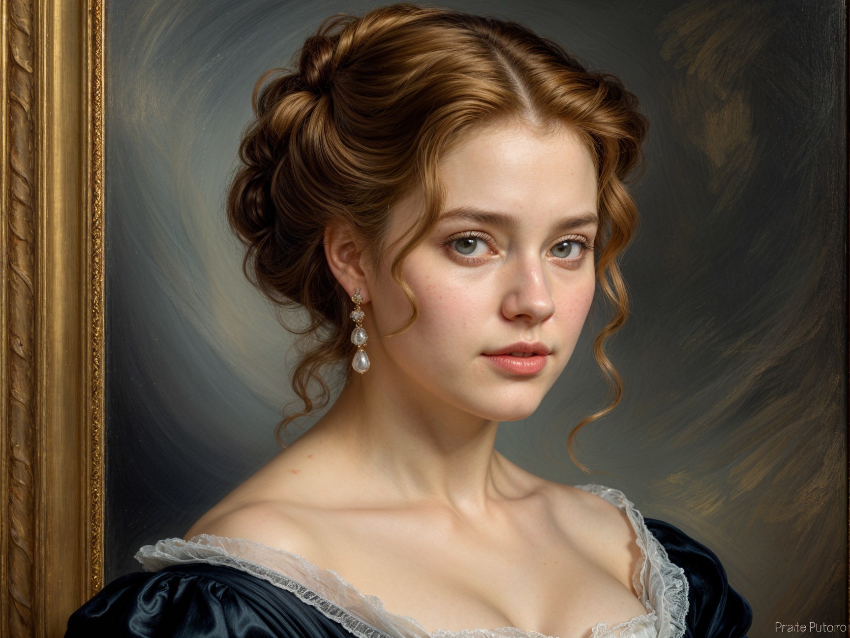 Timeless portrait of a woman in an elegant black dress