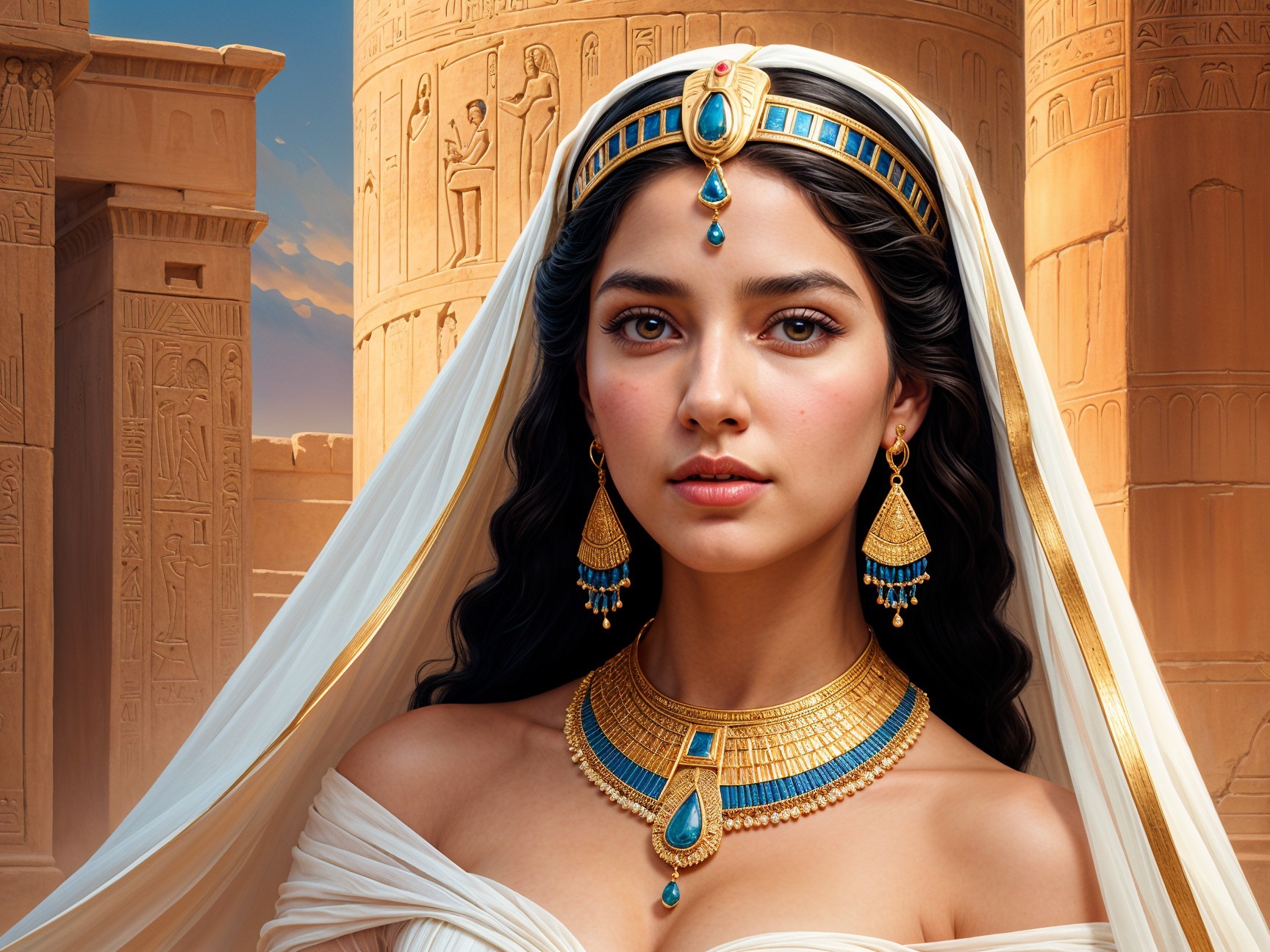 Young Woman Depicting Ancient Egyptian Royalty
