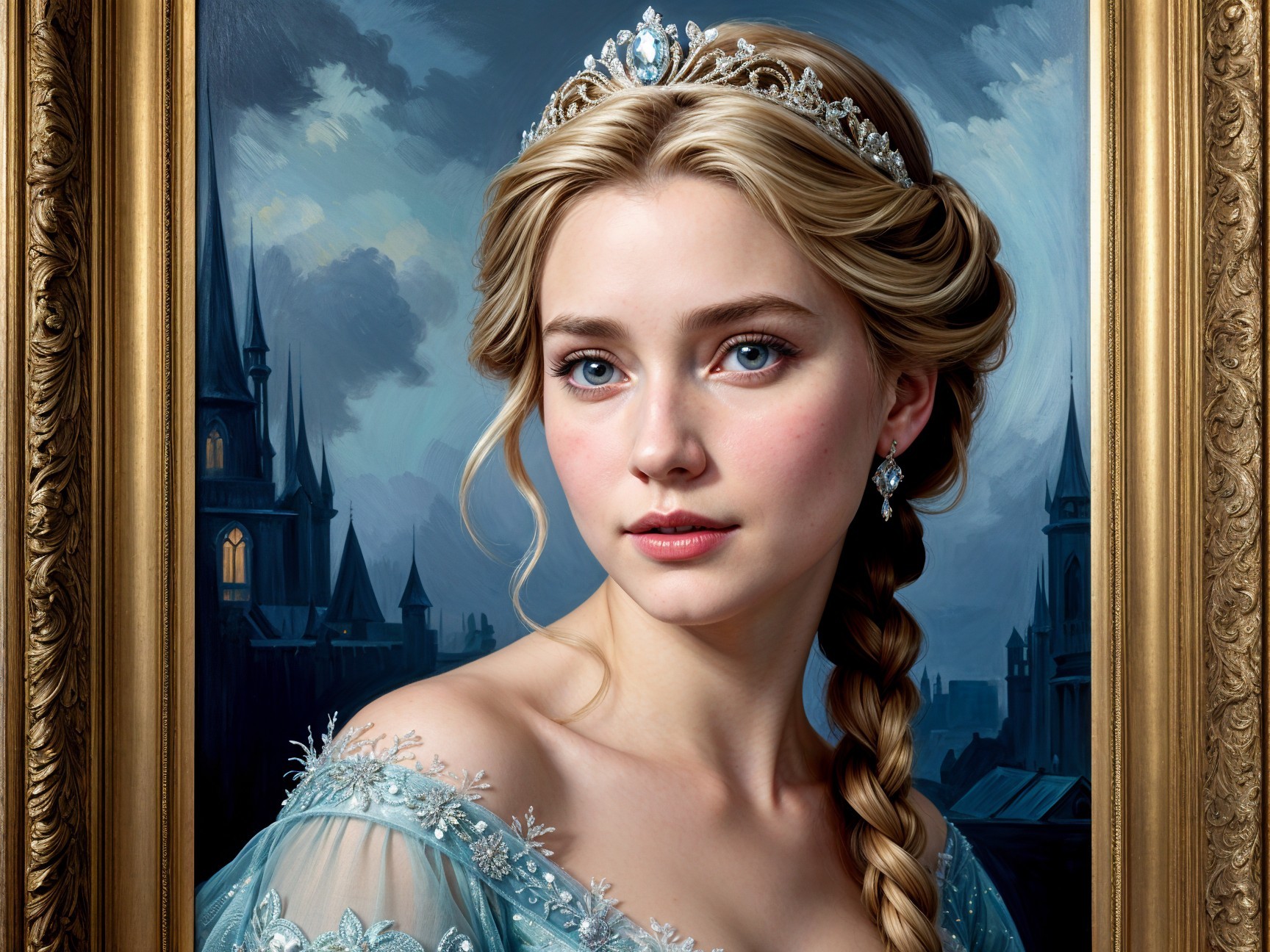 Portrait of a Young Woman in a Fairy Tale Setting