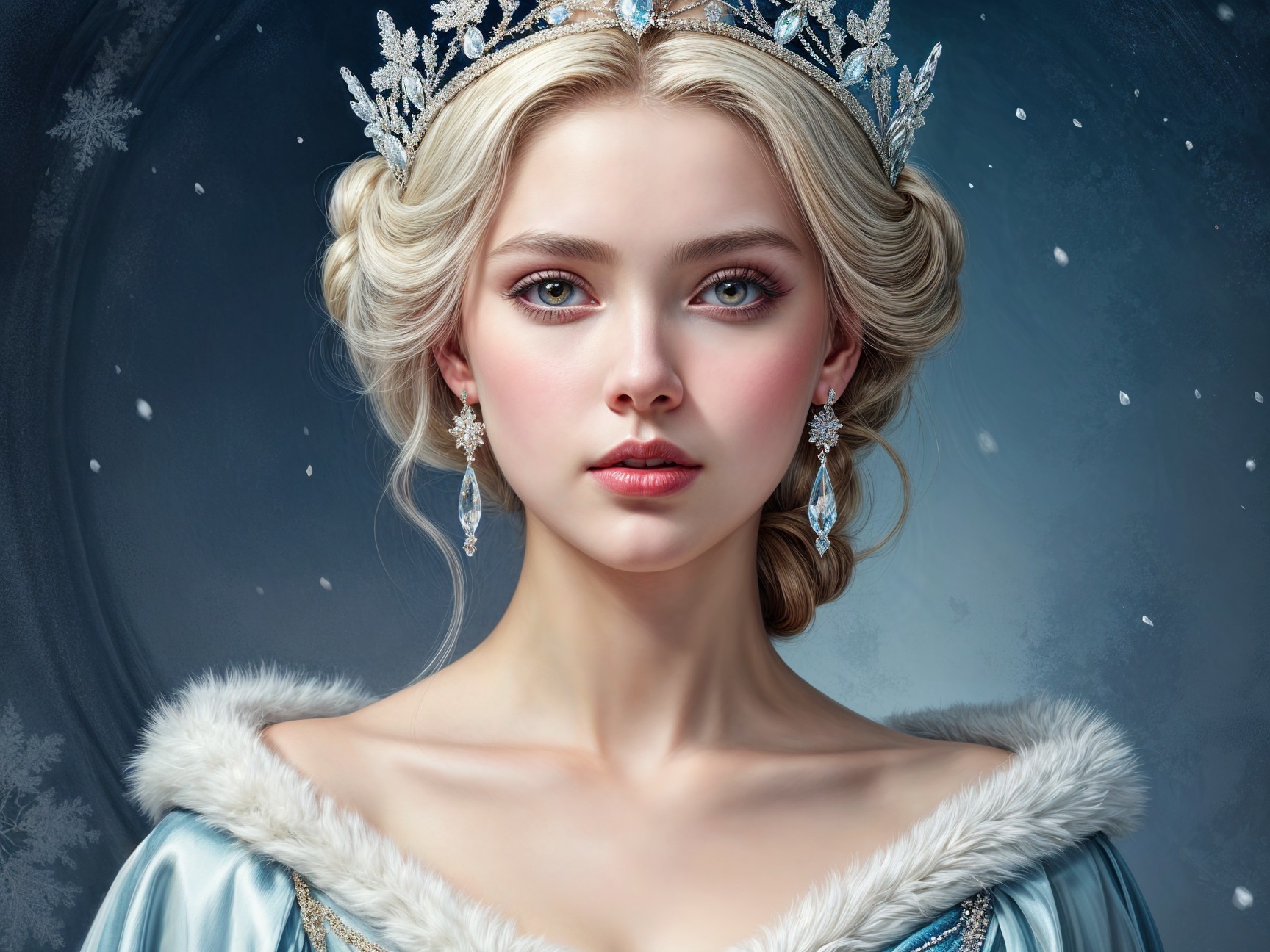 Portrait of a Young Woman in Elegant Attire