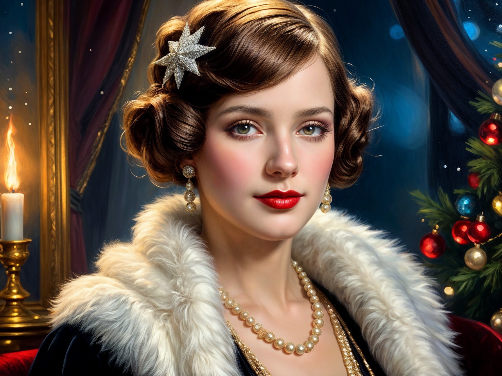 1920s Glamorous Woman with Elegant Accessories