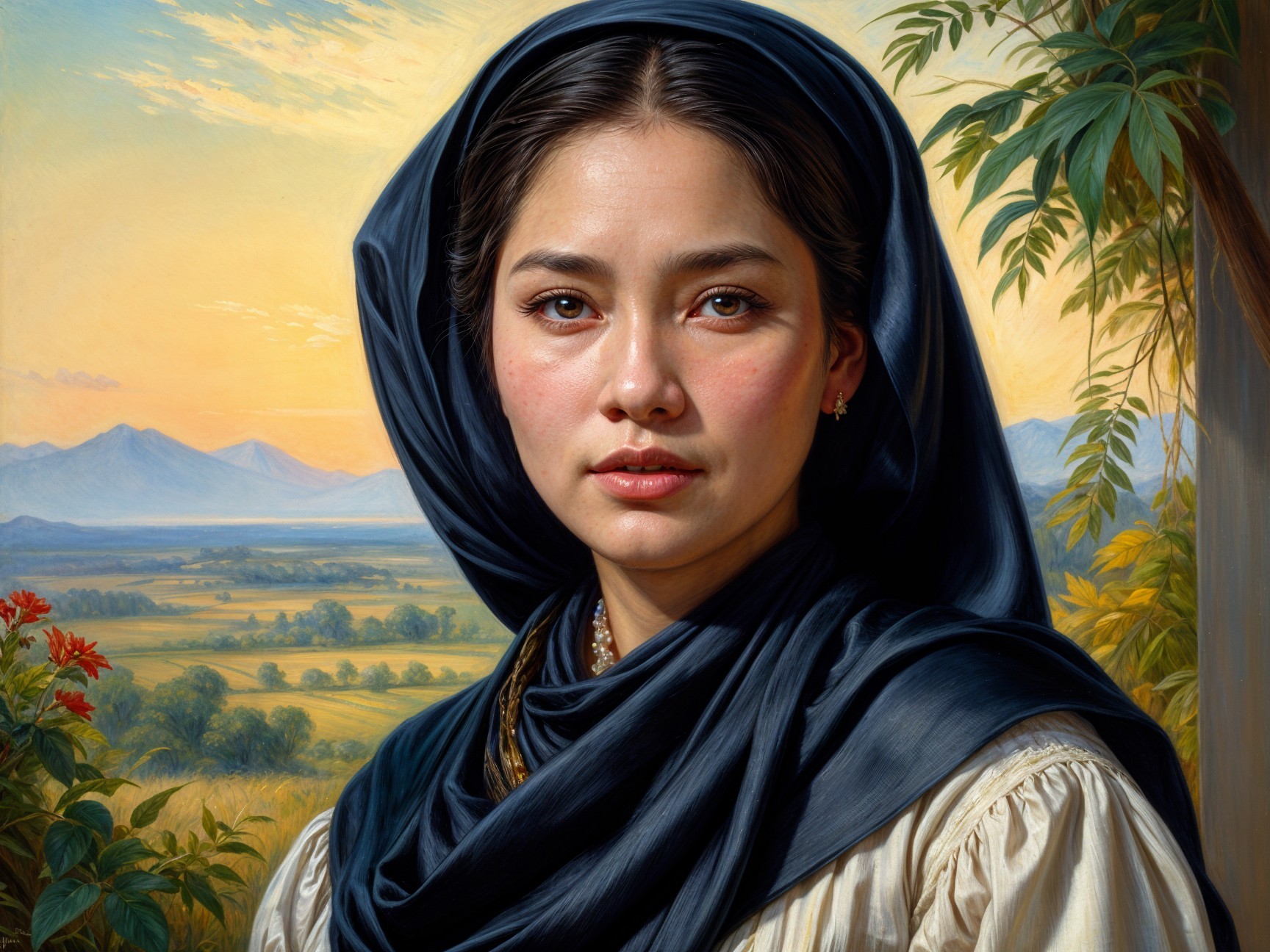 Portrait of a Young Woman in Natural Light Setting