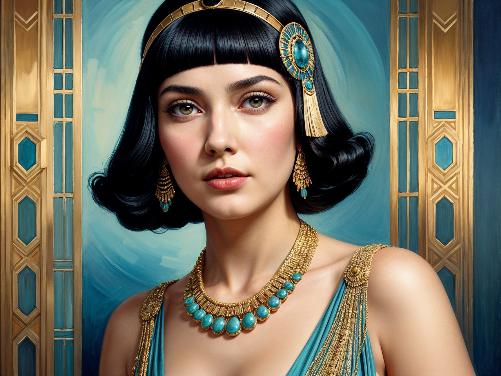 Portrait of a Young Woman as an Ancient Egyptian Queen