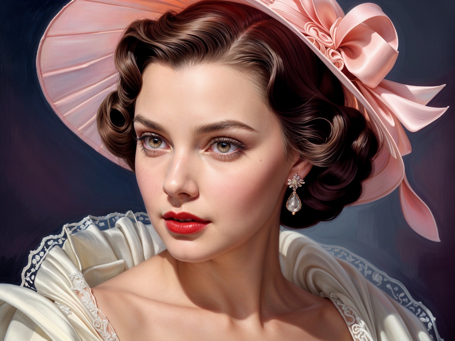 Vintage-Inspired Elegance of a Young Woman