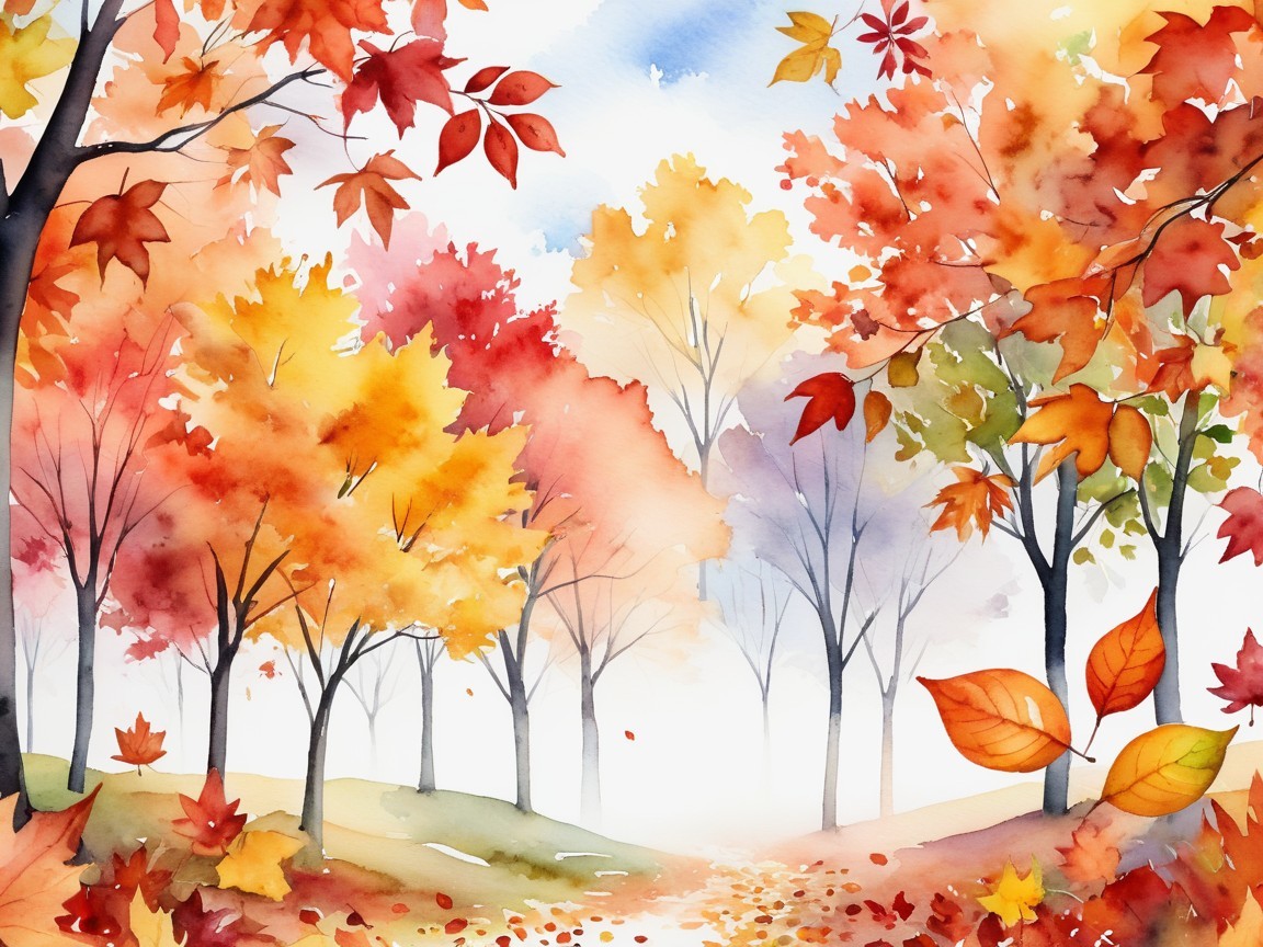 Vibrant Autumn Landscape with Colorful Trees and Path