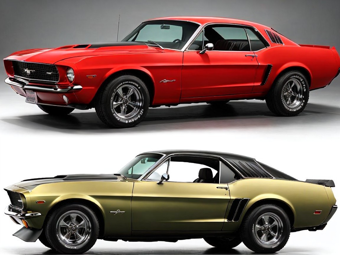 1968 Ford Mustangs: Classic Red and Black Models