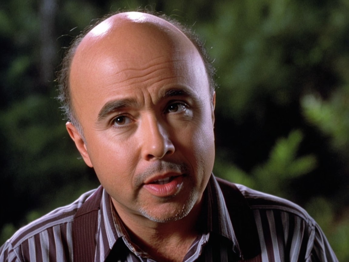 Close-up of a middle-aged man in a striped shirt