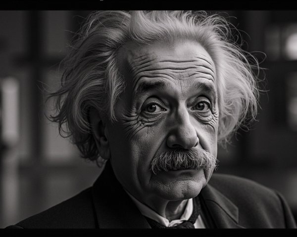 Elderly Man Portrait with White Hair and Mustache