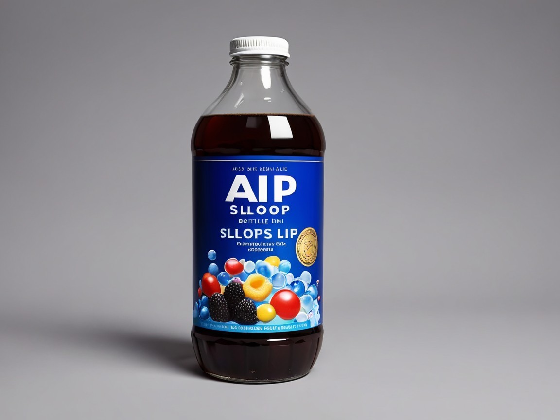 Clear Plastic Bottle with Dark Beverage and Colorful Label