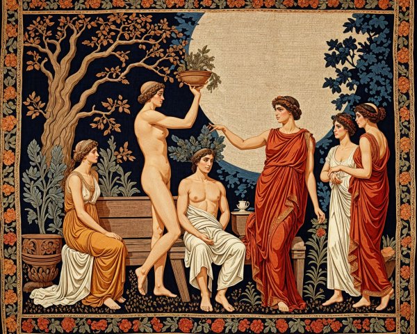 Classical Scene of Figures in Flowing Garments