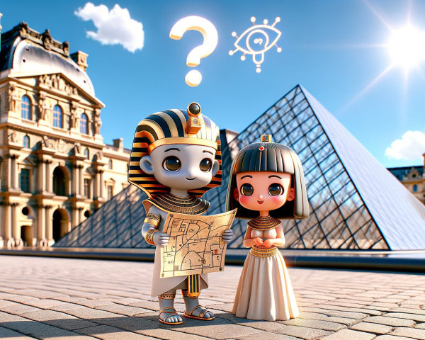Cartoon Characters Inspired by Ancient Egyptian Royalty