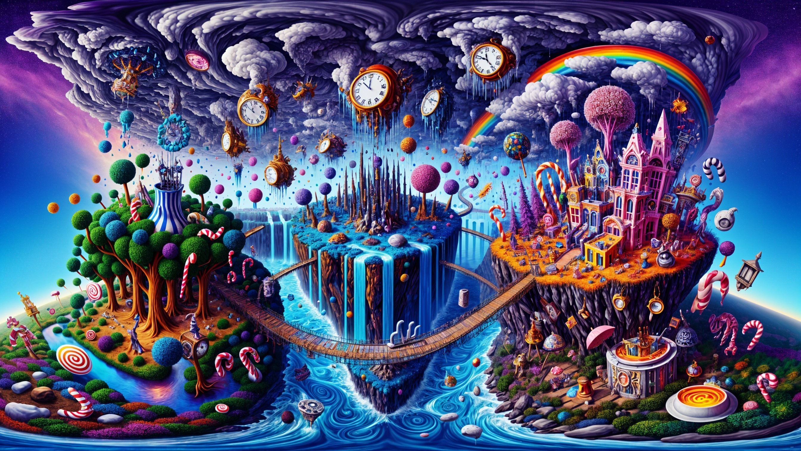 Surreal Landscape of Two Vivid Worlds