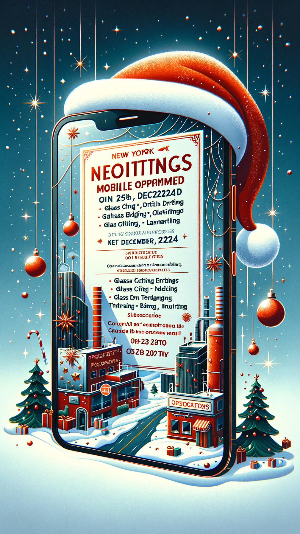 Smartphone Portal to a Winter Wonderland Scene