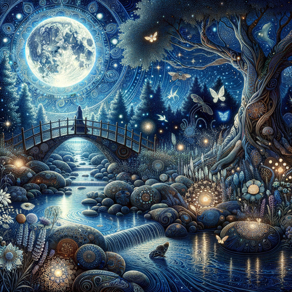 Tranquil River in a Mystical Forest Landscape