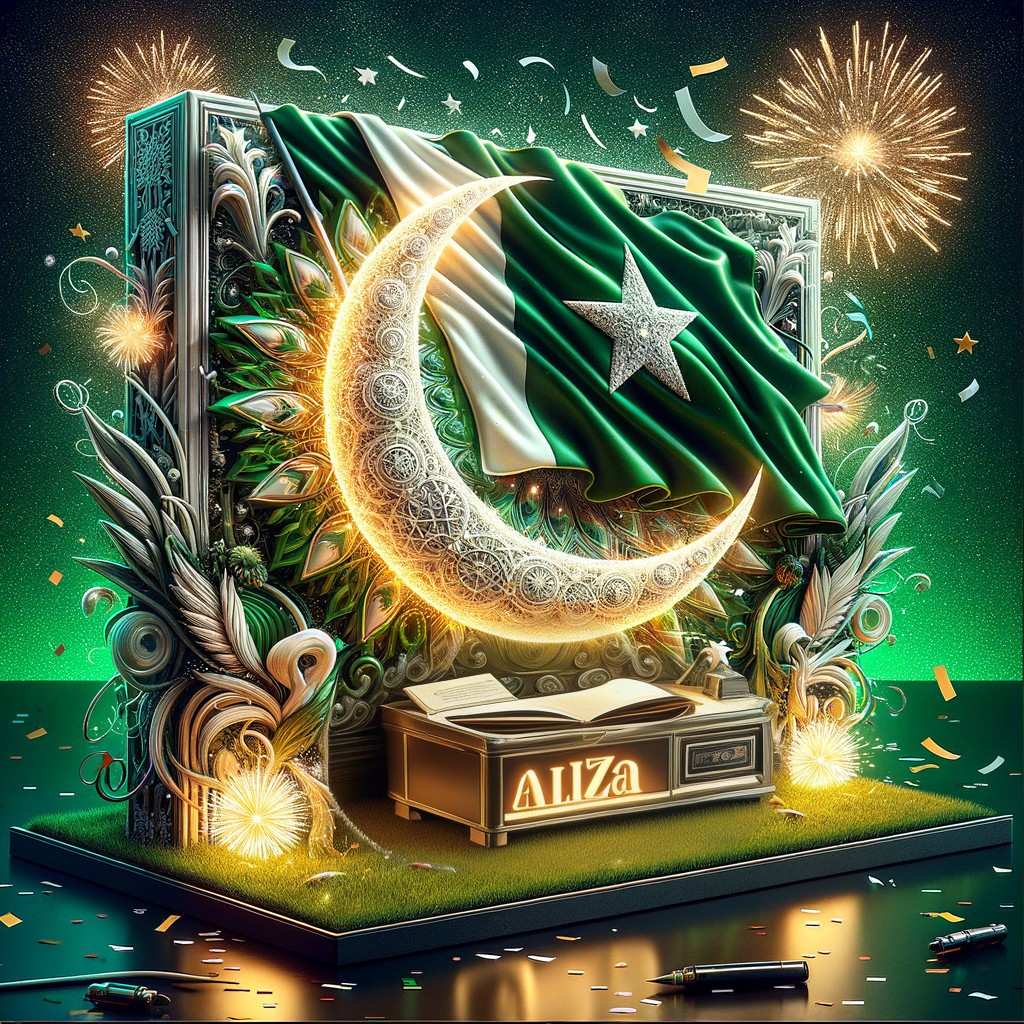 Vibrant Book with Pakistani Flag and Floral Designs