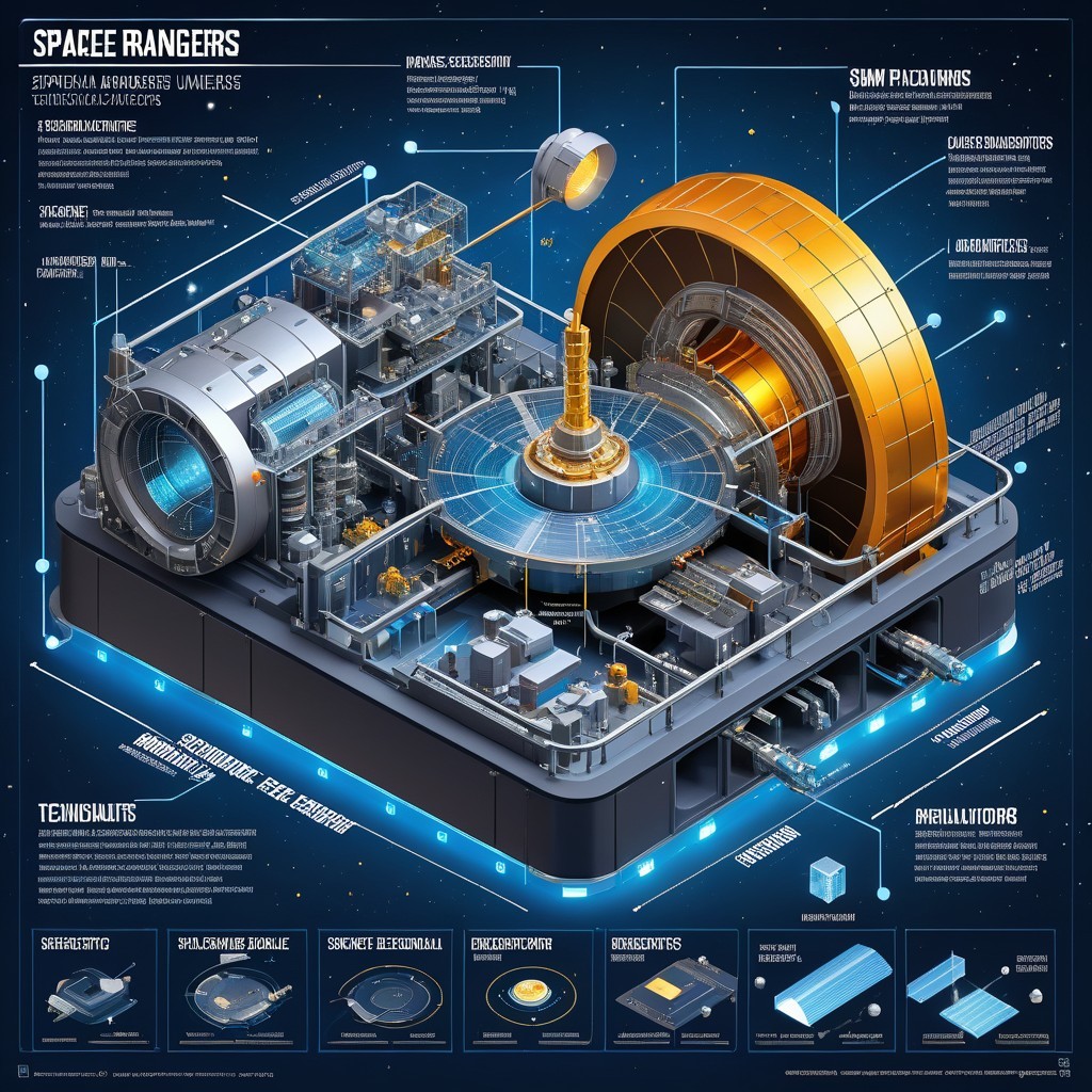 Isometric Diagram of a Futuristic Space Station