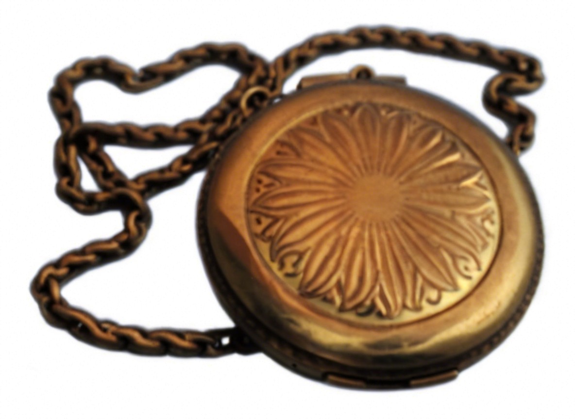 Antique Golden Pocket Watch with Floral Engravings