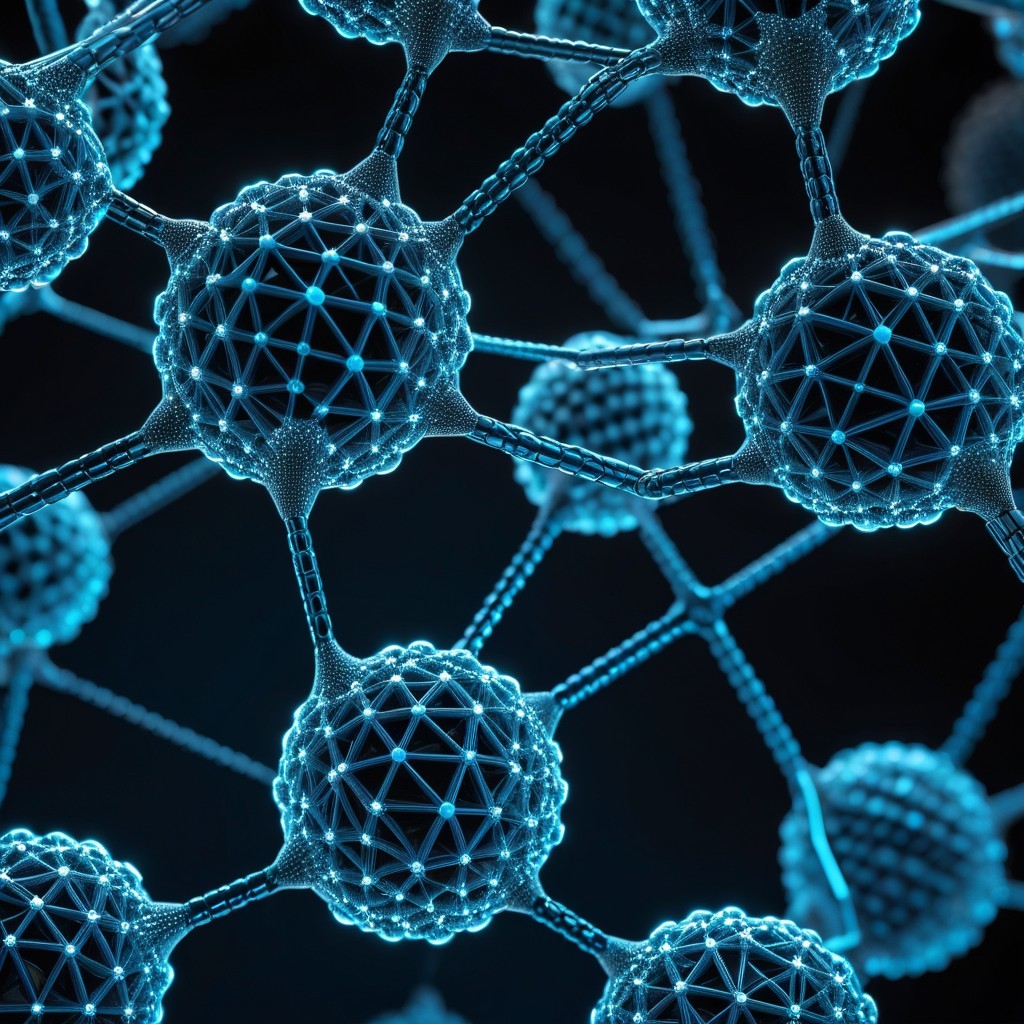 Luminous Molecular Structures with Interconnected Atoms
