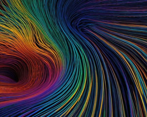 Vibrant Abstract Design with Swirling Colorful Lines