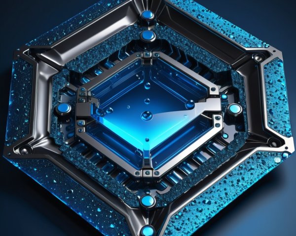 Futuristic Hexagonal Structure with Glossy Finish