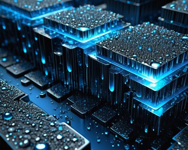 Futuristic Metallic Cubes with Reflective Surfaces
