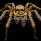 Futuristic robotic spider with metallic design elements