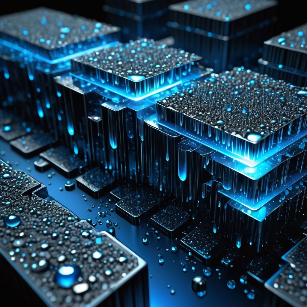 Futuristic Metallic Cubes with Reflective Surfaces