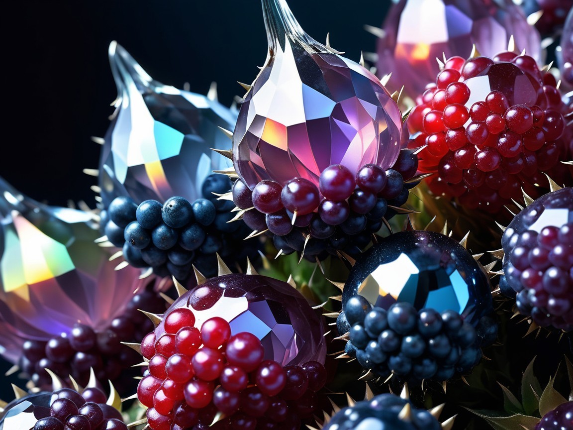 Intricately Designed Jewel-Like Berry Objects