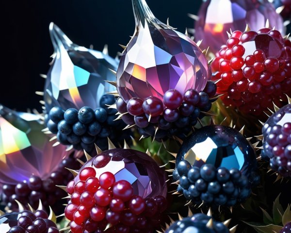 Intricately Designed Jewel-Like Berry Objects