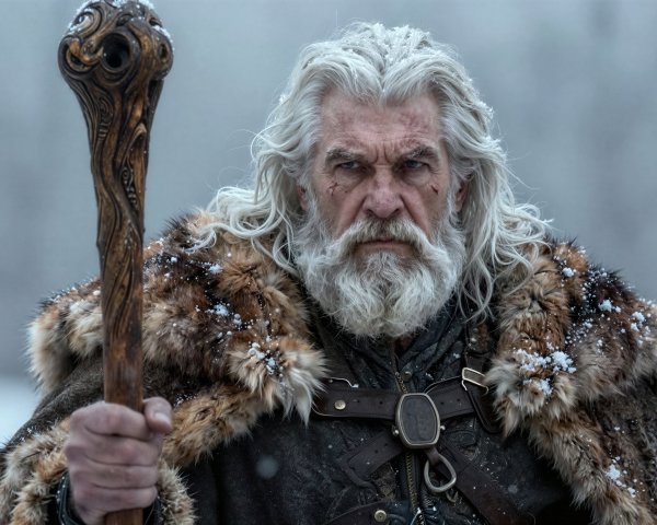 Character Portrait of an Older Man with Blue Eyes