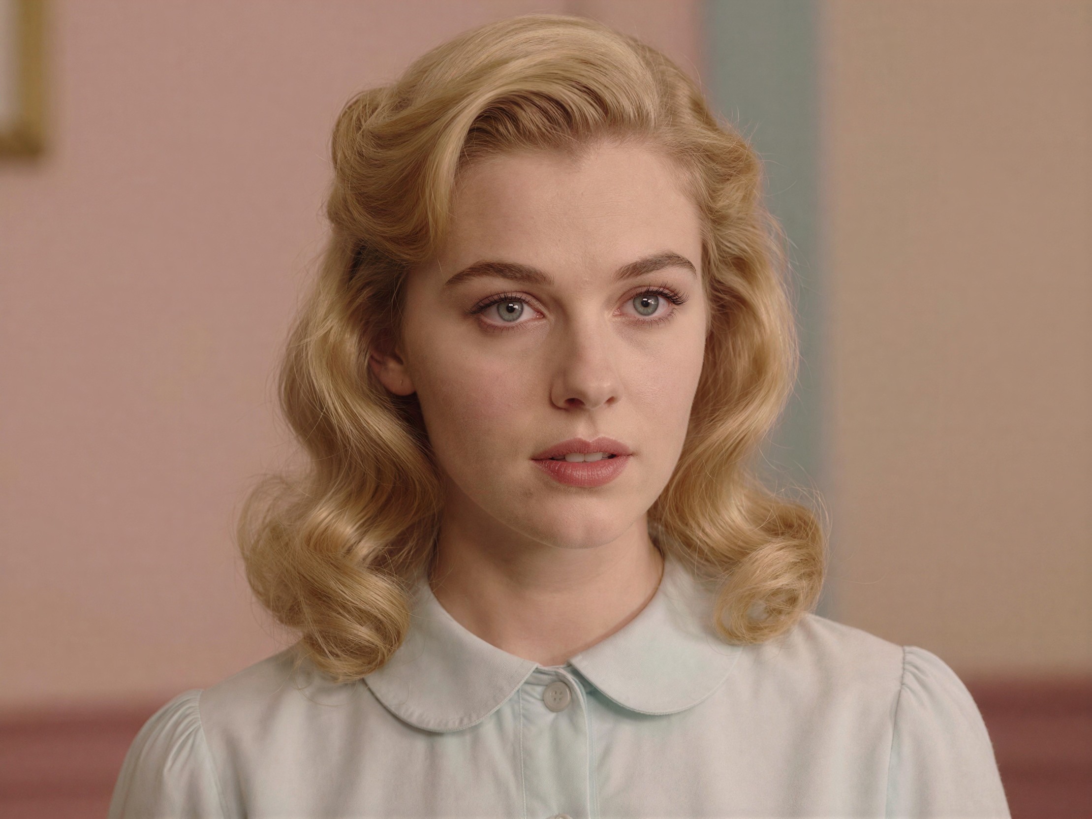 Vintage 1940s-1950s Inspired Woman with Blue Eyes