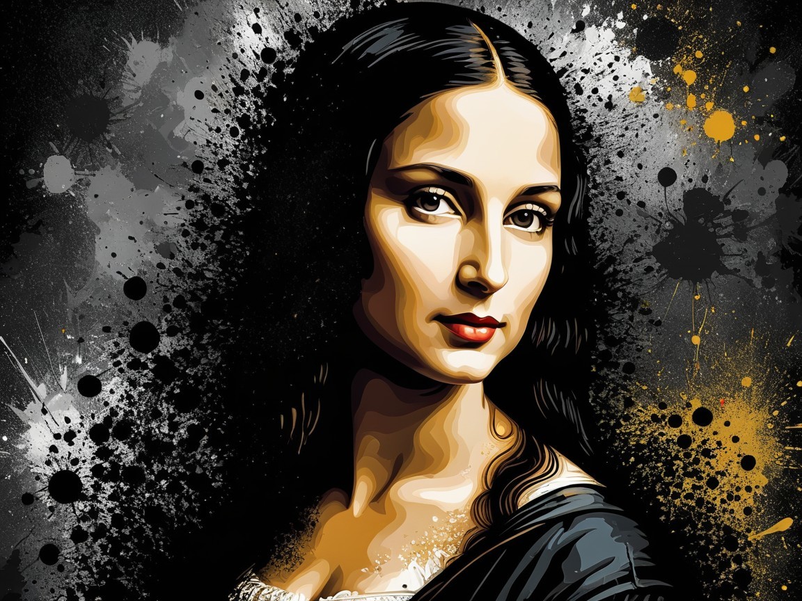 Realistic digital painting of a woman with brown hair