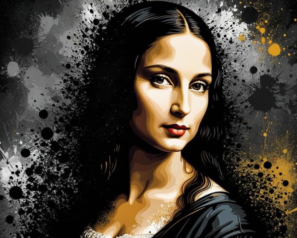 Realistic digital painting of a woman with brown hair